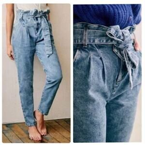 Sézane Austin Trousers in Bleached Blue Size 38/6